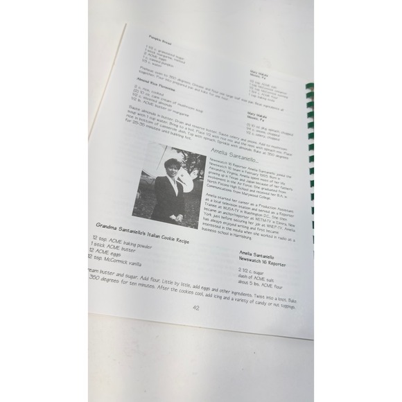 Vintage 1993 WNEP TV 16 Holiday Cookbook Vol 1 NEPA Newswatch 16 - Picture 5 of 8